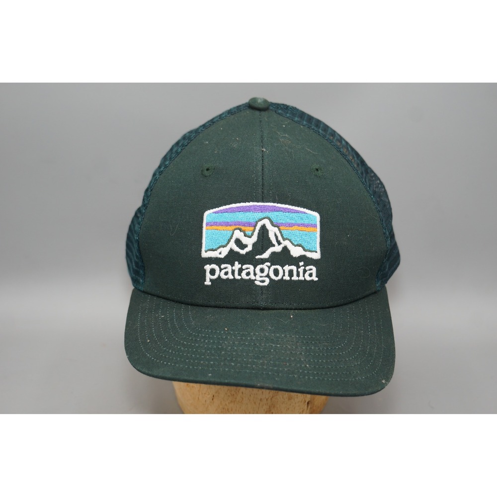 Patagonia P-6 Logo LoPro Trucker Hat Green Mesh Snapback Cap
